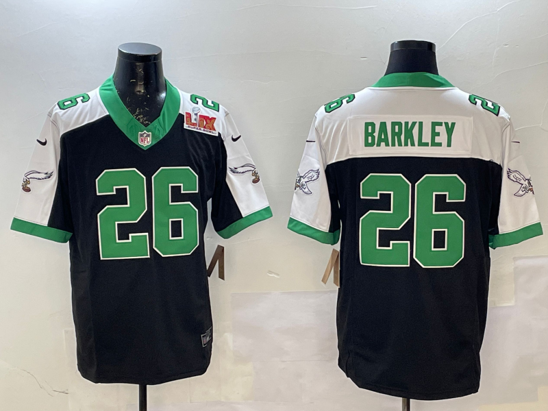 Men Philadelphia Eagles #26 Barkley black Nike Limited NFL 2025 Jersey style 007